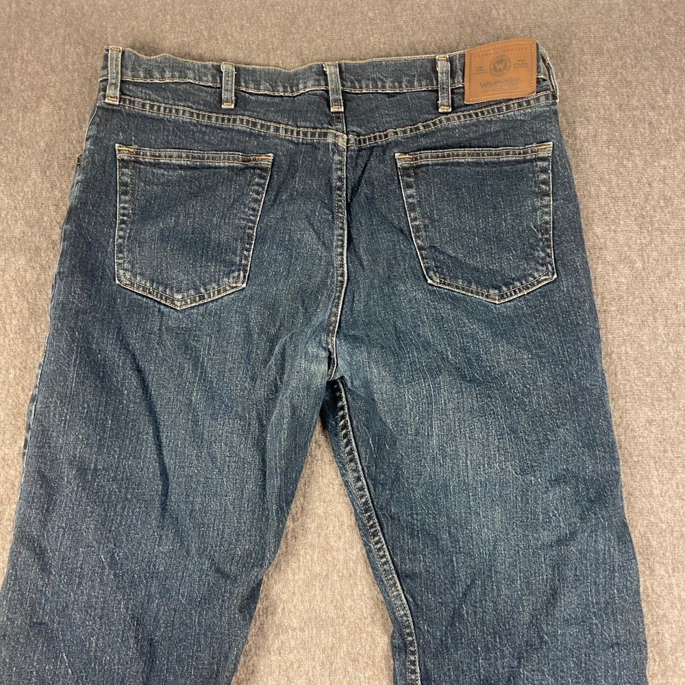 Wrangler Mens Regular Fit Jeans 38x30 Blue Denim Cotton Blend Classic - Picture 5 of 9